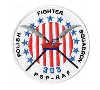 332 WW2 POLISH AIR FORCE 303 WARSAW FIGHTER SQUADRON PATCH POLONIA