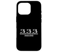 333 Angel Number Design - Maestri Ascesi con te Custodia per iPhone 16 Pro