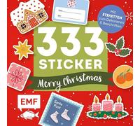 333 Sticker - Merry Christmas: Geschenk-Etiketten und Aufkleber mit beschreibbarer Oberfläche: Zum Verzieren und Dekorieren von Weihnachtsgeschenken, Adventskalendern, Karten oder Selbst-Gemachtem