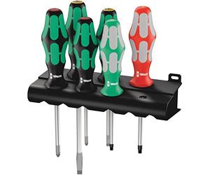 334/368/6 Assortimento di giravite + supporto, 6 pezzi