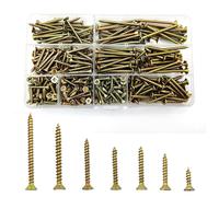 335 Pezzi Kit Assortimento Viti Autofilettanti, Viti per Legno Testa Svasata Cro