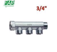 3350 - Collettore 3/4'' M-F 3 vie componibile interasse 36 mm - FAR