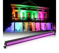 336 LED Wallwasher Barra Luminosa, U`King 120W RGBW Luce da Palcoscenico Luci Discoteca, Effetti Luce Strobo Faretto per DJ Nozze Feste Halloween Natale, 1 pezzo