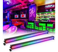 336 RGBW LED Wallwasher Barra Luminosa, Luce da Palcoscenico Luci Discoteca, Strobo Faretto Effetti Luce per DJ Feste Nozze Halloween Natale, 2 pezzo