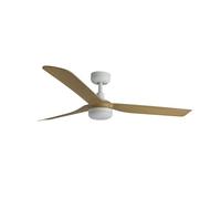 FARO BARCELONA Ventilatore Punt M DC LED bianco/legno chiaro FARO BARCELONA