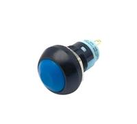 33A 33B Interruttore a pulsante elettrico momentaneo rotondo in plastica da 12 mm con pulsante di blocco e ripristino automatico, rosso verde, 5/10 pezzi(Blue Latching,10pcs)