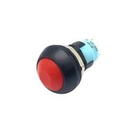 33A 33B Interruttore a pulsante elettrico momentaneo rotondo in plastica da 12 mm con pulsante di blocco e ripristino automatico, rosso verde, 5/10 pezzi(Red Latching,10pcs)