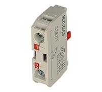 33E01 | BACO 33E10, CONTACT BLOCK, N/C, SCREW TERMINALS, MAX 600V, MAX 10A