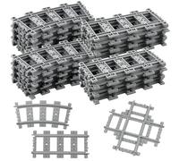 33pezzi City Binari,City Set di Binari City Scambi Binari dei Blocchi di Costruzione della Città Idee Regalo per Ragazzi, Ragazze e Bambini