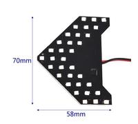 33SMD Luce Freccia Led Gialla Eurowagens 12V DC Per Specchietto Retrovisore