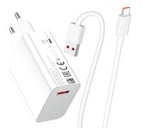 33W Caricatore Rapido per Xiaomi Mi 11 Lite con Cavo USB C 6A 1M Per Xiaomi Redmi 13x A5 Note 13 12S 11S 10S 10 Pro Turbo Caricatore Veloce con Tipo C Cavo per Redmi Note 12 10 9 Pad 6 POCO C71 M6 X5