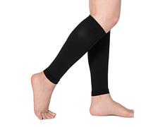 34-46 Maniche a Compressione Graduata per Polpacci per Donna Uomo Calzini a Compressione Senza Piede Sostegno Solido Aiuta ad Alleviare Dolori Stanchi per Vene Varicose Stecche Stinco Recupero Edema,F