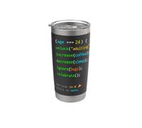 34 ° compleanno 34 anni Coder Humor Programmatore Uomini Bicchiere termico in acciaio inox doppia parete