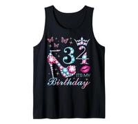 34 È Il Mio Compleanno 34 Anni È la mia Festa per Il 34esimo Compleanno Canotta