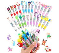 34 Penne multicolore bambini regalo feste Gadget compleanno bambini 4 Colori penne Regalini fine festa compleanno ricco Penne multicolore animali adatte per la Natale di Scuola