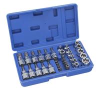 34 Pezzi GEPCO Advanced Technology Set Bussole Torx Esterne 3/8" Kfz