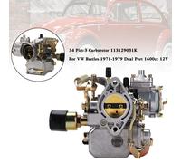 34 Pict-3 Carburetor 113129031K Per VW Beetles 1971-1979 Dual Port 1600cc 12VA0#