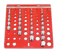 34-Piece Nut and Bolt Thread Checker, Aluminum Alloy Standard Size, Inch and Metric Thread Identifier Gauges, for Mechanics, DIY Enthusiasts, and Home Improvement Projects
