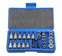 34 pz Master Torx Star Bit Socket Drive Maschio Femmina E-Socket Set Strumento Palmare