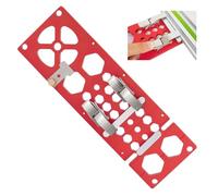 340 mm, 90 gradi, morsetto per guida ad angolo retto, compatibile con guida Makita e Festool, arresto angolare per seghe circolari (rosso)