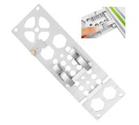 340 mm, 90 gradi, morsetto per guida ad angolo retto, compatibile con guida Makita e Festool, arresto angolare per seghe circolari (argento)