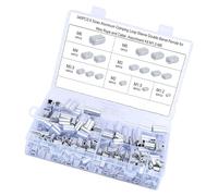 340pcs In Alluminio Crimpatura Antenate Con Maniche Per Pressa Pressione Morsetti A Corda La Gomma Maniche Crimpate
