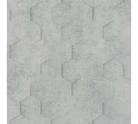 34160 - The New Design Libro Geometrico Argento Grigio Galerie Carta da Parati