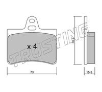342.0 TRUSTING Kit pastiglie freno, Freno a disco per CITROËN