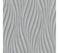 34261 - The New Design Libro Geometrico Righe Argento Grigio Galerie Parati