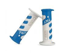 344199F COPPIA MANOPOLE TNT RACING GRIP 922X BIANCO/BLU CIELO
