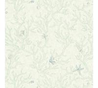 344962 - Carta Da Parati Versace Nautical Shell Corallo Verde Bianco AS Creation