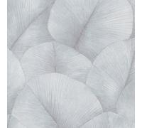 34512 - Carta Da Parati Grigia Blu Kumano Palm Leaf Galerie