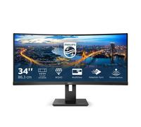 Philips 345B1C Gaming Monitor Curvo 34" 21:9, WQHD 3440 x 1440, 100 Hz, Adaptive Sync, Multiview ( PiP, PbP ), Audio Integrato, 2 HDMI, Display Port, Hub USB, Regolabile Ergonomicamente, Vesa