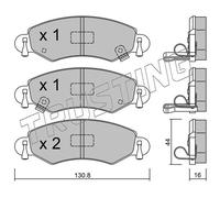 348.0 TRUSTING Kit pastiglie freno, Freno a disco per OPEL,SUZUKI,VAUXHALL