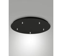 3481-52-101 EDISON MONTATURA NERA TONDA 5 FORI D.50cm