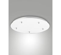 3481-52-102 EDISON MONTATURA BIANCA TONDA 5 FORI D.50cm