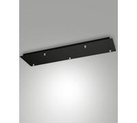 3481-54-101 EDISON MONTATURA NERA RETTANGOLARE 5 FORI 90x25cm