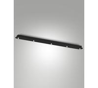 3481-55-101 EDISON MONTATURA NERA RETTANOLARE 5 FORI L.110x8cm