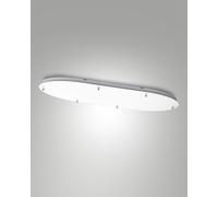 3481-56-102 EDISON MONTATURA BIANCA OVALE 6 FORI 95x30cm