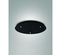 3481-58-101 EDISON MONTATURA NERA TONDA 3 FORI D.40cm
