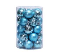 34PCS 40mm Palline di Natale Ornamento Set Finiture Assortite per Uso Vacanze