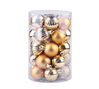 34PCS 40mm Palline di Natale Ornamento Set Finiture Assortite per Uso Vacanze