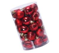 34PCS Red Christmas Baubles, Xmas Tree Ornaments Set for Holiday Party Home Decor Decorazioni glitterate