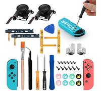 34PCS Riparazione Kit Compatibile per Nintendo Switch Joycon, GeeRic Controller Accessori Ricambio Professionale Sostituzione Strumenti di Riparazione Analogico Joystick Compatibile per Switch Joycon