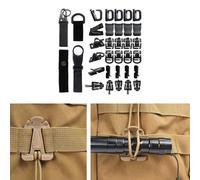 34Pcs Tactical Gear Clips Molle Attachments Cinghia elastica per attrezzatura da
