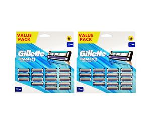 34pz GILLETTE MACH 3 SPORT Testine di ricambio rasoio 3 lame