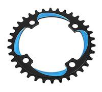 34T 104BCD - Vassoio per mountain bike mono, in lega di alluminio, nero rosso, leggero e resistente, design cavo per una migliore efficienza, compatibile con mountain bike 34T mono (nero blu)