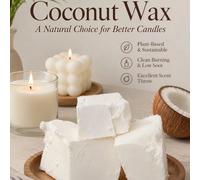 35.2oz/1000g, 500g, 100g Cera di cocco di alta qualità, Materia prima per candele, Materiale per la realizzazione di candele, Fai da te, Creazione di regali, Prodotto per candele profumate fatte a man