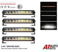 35.6cm Barra Luce LED Bianco & Ambra Tetto Allarme Ripresa Strobo Lampeggiante