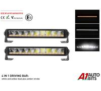 35.6cm LED Work & Pericolo Luce Barra X2 12v 24v R65 E9 Camion Atv SUV 4X4